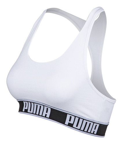 Top Mujer Puma Deportivo Blanco Running Fitness Sport