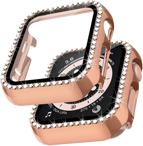 Protector Carcasa Para Apple Watch Con Diamantes Imitación