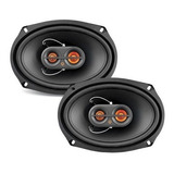 Bocinas 6x9 Pulgadas Quantum Q69 De 3 Vias 175w Coaxiales Color Negro