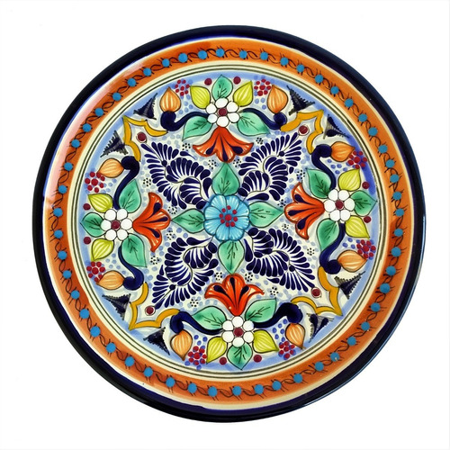 Set 20 Plato De 30 Cm. Incluye 20 Base 100% Talavera