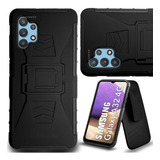 Funda Protector P/ Samsung A32 4g, Uso Rudo Con Clip