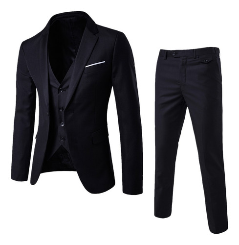 Blazer De Boda De Fiesta Slim Fit De Tres Piezas Para Hombre