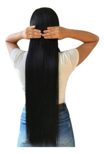 Super Promo! Extensiónes De Cabello Negro Seminatural 5clip