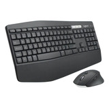 Kit De Teclado Y Mouse Inalámbrico Logitech Mk850 Español Latinoamérica De Color Negro