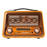 Bocina Bluetooth Radio Retro Vintage Recargable Portatil