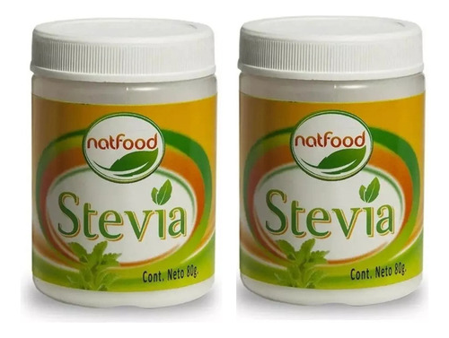 Pack 2 Stevia De 80g Cada Frasco Envio Gratis 640 Porciones