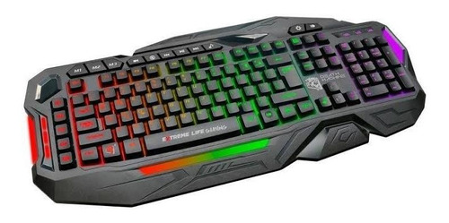 Teclado Gamer Death Machine Led Apoio De Puslo ELG - Tgdm