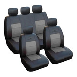 Fundas Cubre Asiento Auto Eco Cuero Acolchada Gris Dinamic