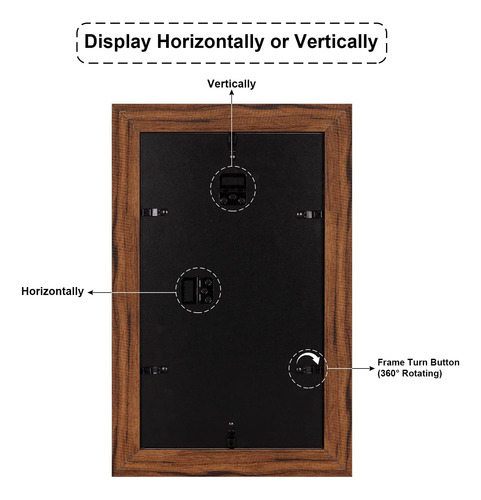 Gaevuian Marco De Fotos De 8 X 14 Pulgadas, 3 Aperturas De 4