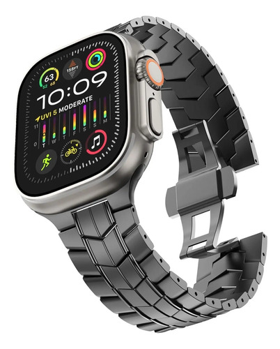 Correa De Titanio Compatible Con Apple Watch De 42 A 49 Mm