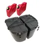 Valijas Laterales Para Motos Universal 33ltrs + 2 Bidones Negro