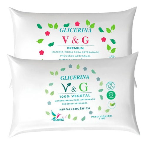 2 Base Glicerinada Branca Vegana Vegetal 2kg Sabonete V&g