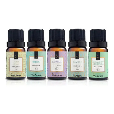 Kit 5 Essências Via Aroma 10ml Para Aromatizador E Difusor | MercadoLivre