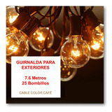 Extensión Luces Bombillos Vintage Exteriores Envío Inmediato