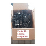 Kit 5 Fontes De 12v. Por 500ma Com Plugue P4