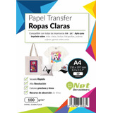 Resma Transfer A4 10 Hojas Ropa Clara