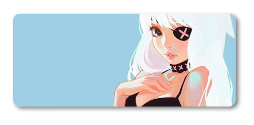 Mousepad Xxl 80x30cm Cod.348 Chica Anime Dibujo Celeste