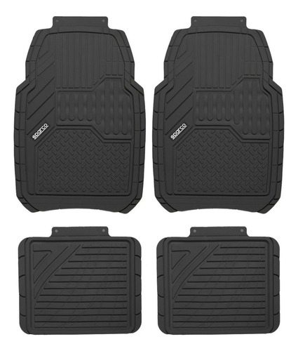 Set Tapetes Goma X 4 Piezas Negro Sparco