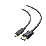 Cable Usb C A Displayport 1.4, 6 Pies/negro/8k 60hz