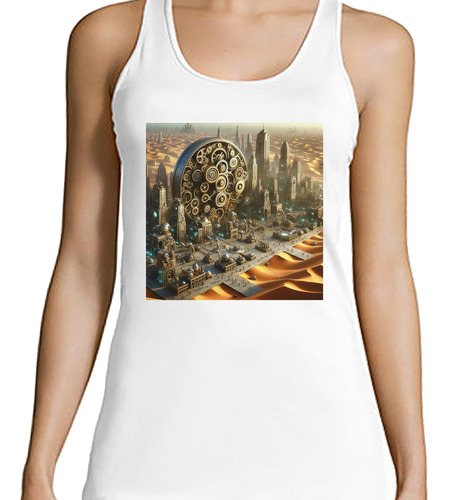 Musculosa Mujer Ciudad Mecanica Duna Engranaje Reloj M3