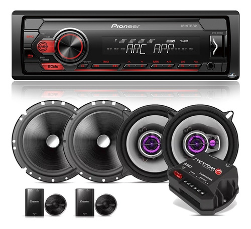 Auto Radio Pioneer Mvh-s118ui + Kit 2 Vias + 5 Pol + Módulo