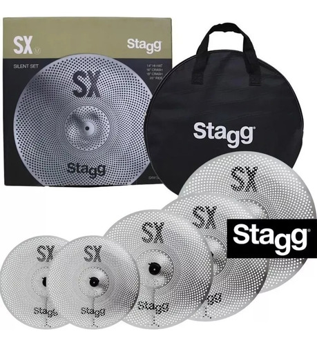 Set De Prato Para Bateria Stagg Silent Sx