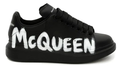 Tenis Alexander Mcqueen Graffiti Negro Oversized Bajos