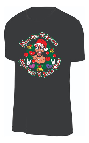 Camisetas Navidad Bad Bunny Conejo Malo Aqui Llego Tu Santa