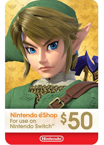 Nintendo Eshop $50 Dólares Gift Card Us (americana)