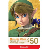 Nintendo Eshop $50 Dólares Gift Card Us (americana)