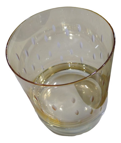 5 Vasos Whisky Cristal Color Caramelo