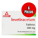 Pack De 6: Levetiracetam 60 Tabletas 500mg