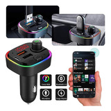 Receptor Transmissor Fm Veicular Mp3 Bluetooth 2usb 1tipoc Cor Preto