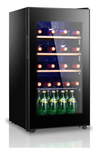 Refrigerador Independiente De Vino Y Bebidas Con Puerta De V