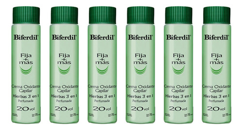 Pack X 6 Biferdil Crema Oxidante Fija + Más Hierbas 20 Vol