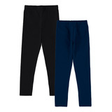 Kit 2 Calças Legging Infantil Menina Cotton Leve Malwee Kids