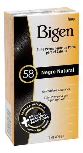 Tinte Bigen 58 Negro Natural X 6g