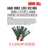 16gb Ddr3 1333 10600 Dell  Power  Edge  A6996 Snpmgy5tc/16