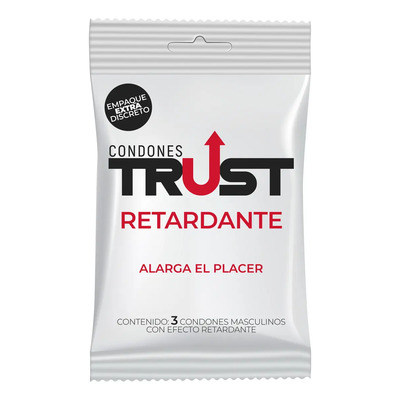 Condones Trust Retardante 3 Condones Masculinos Lubricados | MercadoLibre