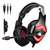 Audifonos Gamer Onikuma K1 Pro Negro Rojo