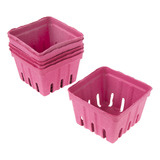 Darice Cesta De Bayas De Papel Fucsia, Rosa, 6 Piezas