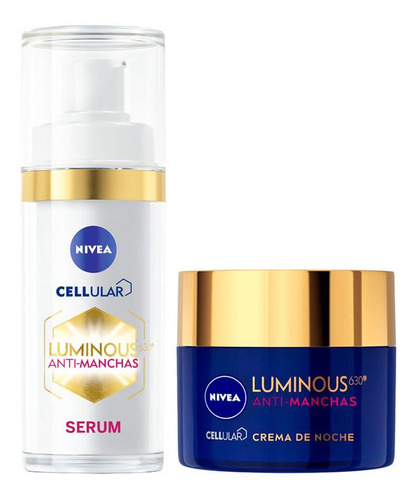 Nivea Rutina Noche Luminous Serum 30ml + Crema Repara 50ml