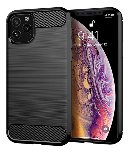 Funda Estuche Para iPhone Acabado Fibra Carbono