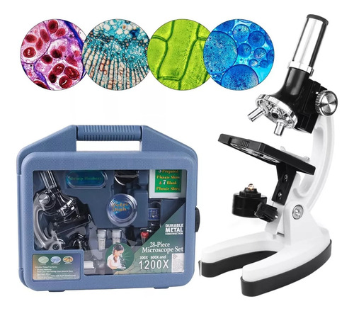 Microscopio Monocular Niños Educativo Kit Regalo