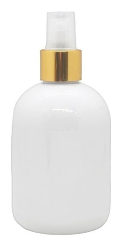 20 Envase Plastico De 300 Cc Blanco C Atomizador Spray Oro 