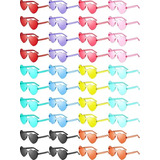 4 Gafas En Forma De Corazón, Varios Colores Moda Vintage