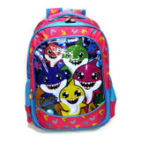 Mochila De Costas Infantil Baby Shark Family Meninas G Rosa