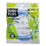 Kit 10 Patch Cord Furukawa Soho Cat5e 1,5mts Azul