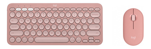 Combo Rosa Mouse M350 Pebble + Teclado S/ Fio  Keys2 K380s