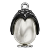 Colgante Niña Pingüino Cristal De Swarovski® Becharmed Plata